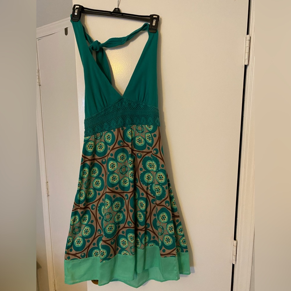 Dress size S. Brand DEPT. Halter, Lined. Cotton